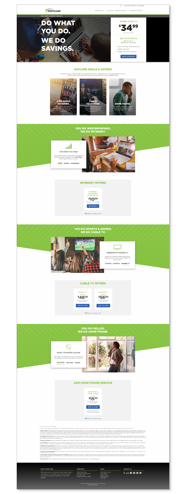 Northland Deals landing page design & development